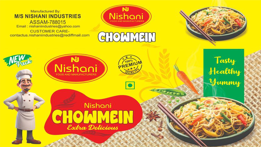 Nishani Chowmein packaging design